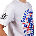 Футболка чоловіча KARATE Sport KT-42 розмір S (42-44) White-Blue-Red, фото 3