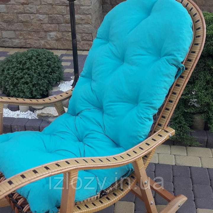Плетеная кресло-качалка из лозы +ротанг в комплекте из подушкою - фото 6 - id-p1224294697
