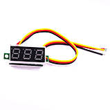 Цифровий вольтметр синій міні 0.28' Діапазон вимірювання 0-100 В, фото 2