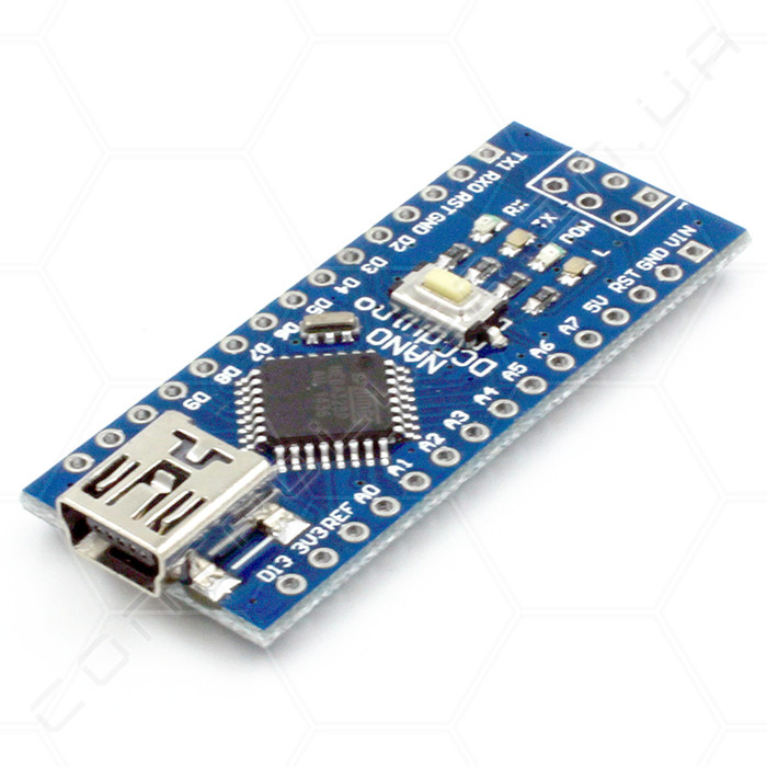 Мікроконтролер Arduino Nano 3.0 ATMega328 CH340 miniUSB ніжки припаяні