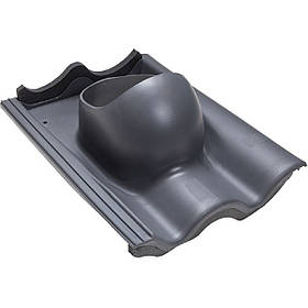 TIILI Прохідний елемент вентиляційного виходу через натуральну черепицю Сірий RR23 RAL7015