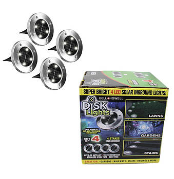 Комплект вуличниx світильників на сонячній батареї Solar Disk Lights | Світлодіодні світильники