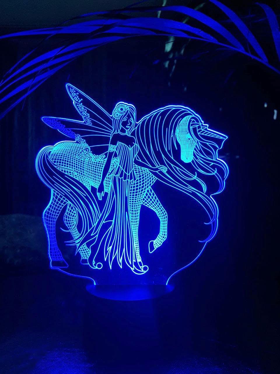 Змінна пластина для 3D світильників "Ельф і Єдиноріг" 3DTOYSLAMP