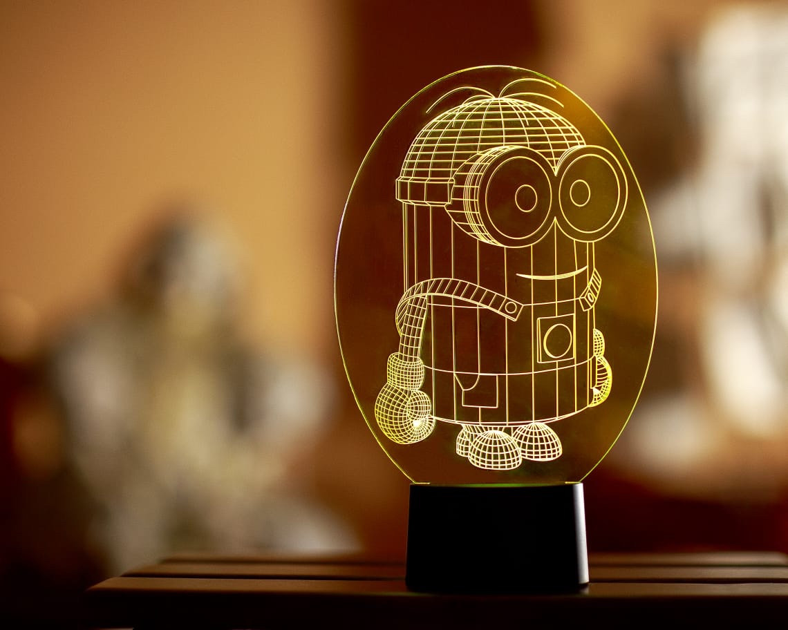 Змінна пластина для 3D світильників "Міньйон Боксер" 3DTOYSLAMP