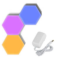 Світильник сенсорний 3DTOYSLAMP Соти Набір 3 шт Різнокольорові (type 7)