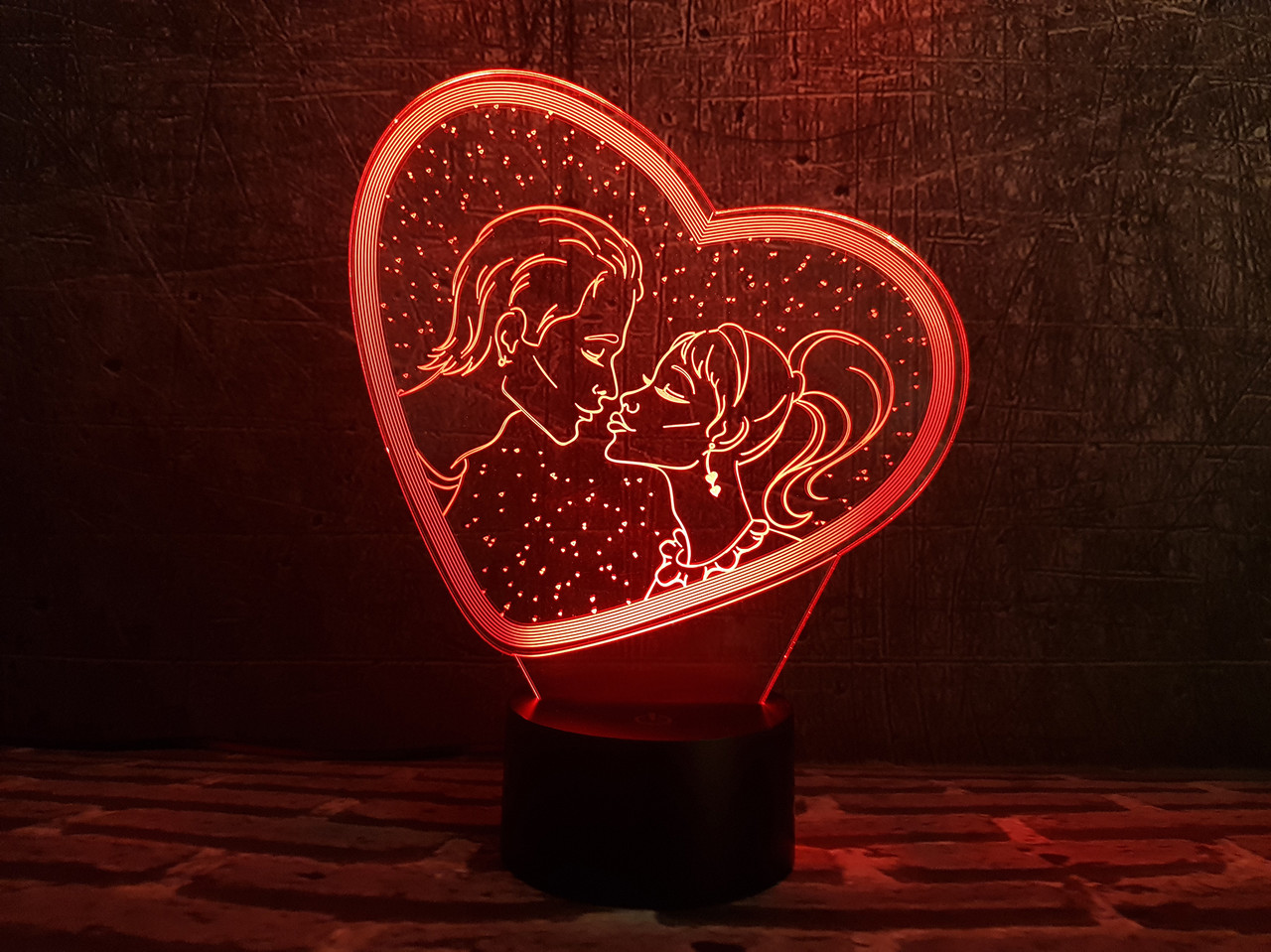 Змінна пластина для 3D ламп "Закохані" 3DTOYSLAMP, фото 1