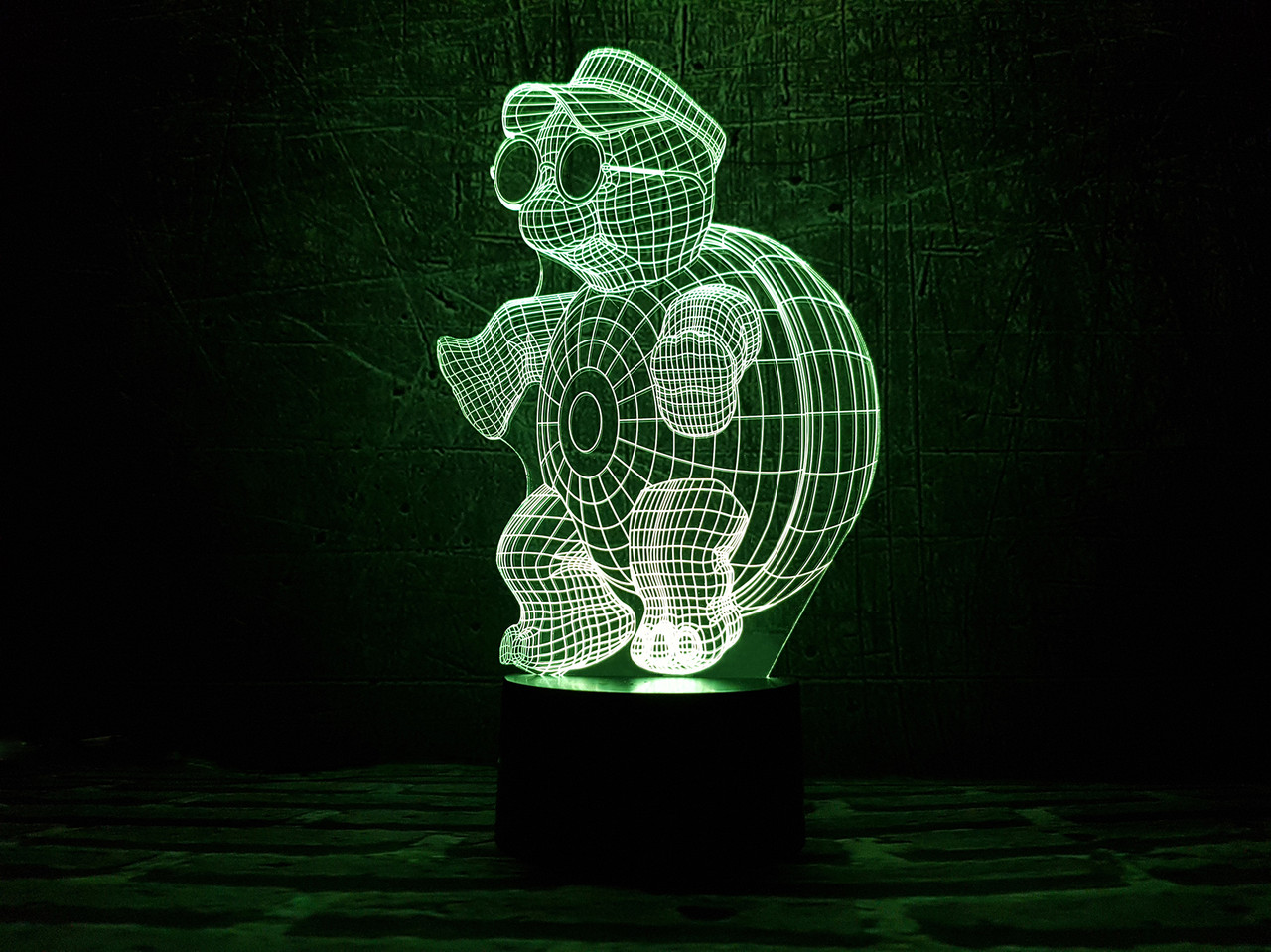 Змінна пластина для 3D ламп "Черепашка з окулярами" 3DTOYSLAMP