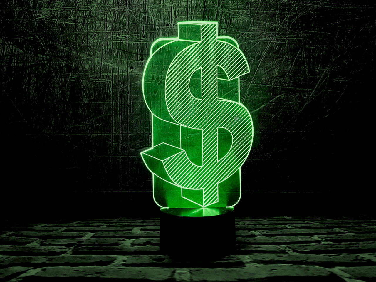 Змінна пластина для 3D світильників "Долар" 3DTOYSLAMP, фото 1