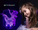 Змінна пластина для 3D світильників "Дракоша" 3DTOYSLAMP, фото 3