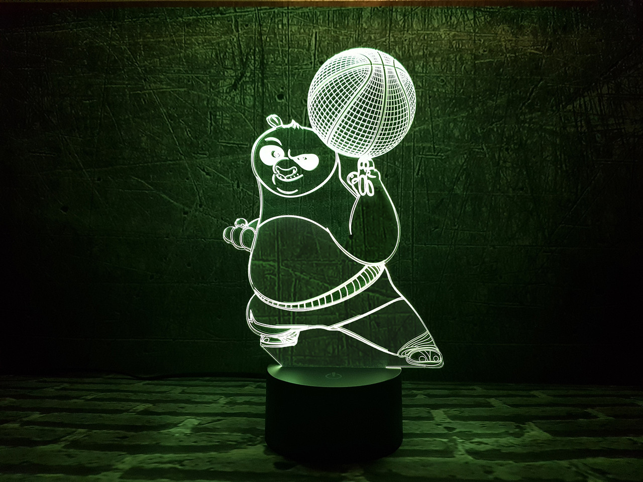 Змінна пластина для 3D світильників "Панда ПО" 3DTOYSLAMP, фото 1