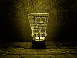 3D світильник нічник з пультом "Спанч Боб" 3DTOYSLAMP, фото 3