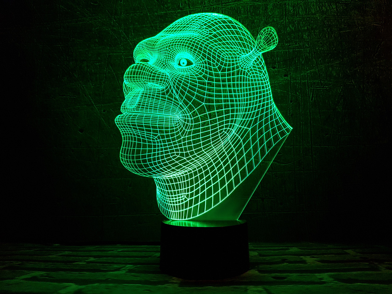 3D світильник нічник з пультом "Шрек" 3DTOYSLAMP