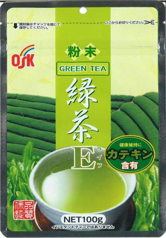 Японський зелений чай OSK Green Tea E Life з хлорелою, 100 г