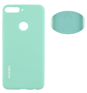 Чохол Silicone Case для Huawei Y7 / Y7 Prime (2018) Turquoise бірюзовий (хуавей 07)
