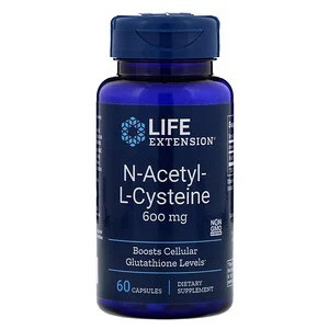 N-ацетил-L-цистеїн NAC Life Extension, 600 мг 60 капсул