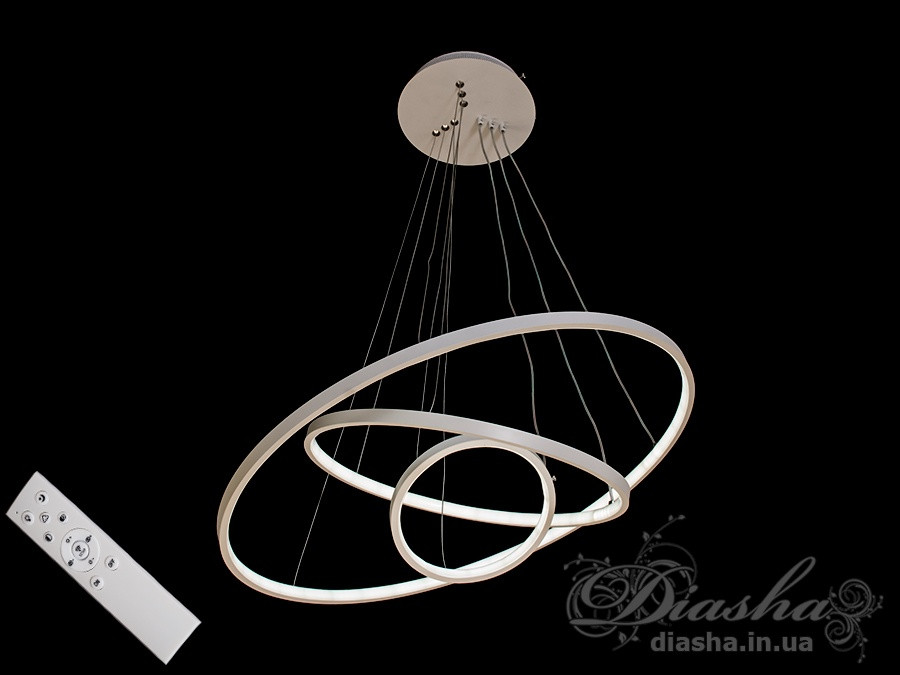 Люстра кільця Diasha MD9079-3WH-600+400+200 dimmer, фото 1
