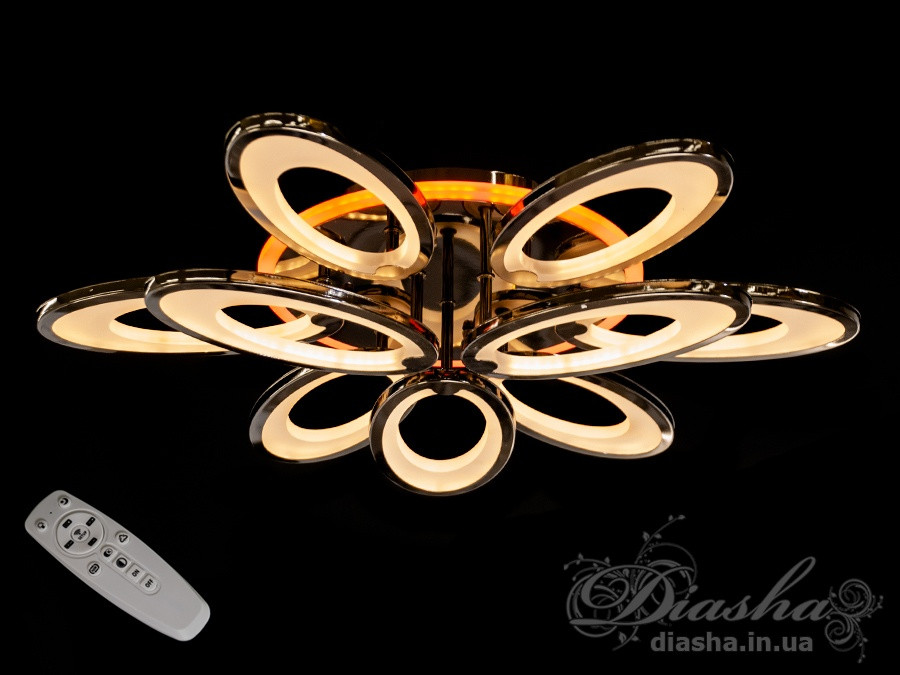 Світлодіодна люстра Diasha 1673/6+3BHR LED 3color dimmer