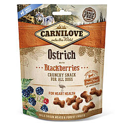 Ласощі для собак Carnilove Ostrich with Blackberries (Карнілов для здоров'я серця з страусом), 200г.
