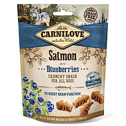 Ласощі для собак Carnilove Salmon with Blueberries (Карнілов для мозку з лососем), 200г.