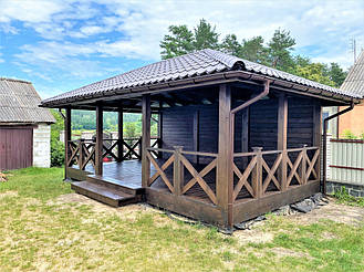 Деревянная беседка из бруса от производителя  1