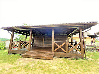 Деревянная беседка из бруса от производителя  5