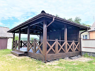 Деревянная беседка из бруса от производителя  6