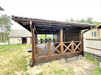 Деревянная беседка из бруса от производителя  7