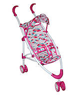 Коляска для ляльок 5828C зі столиком, складаним козирком, металева