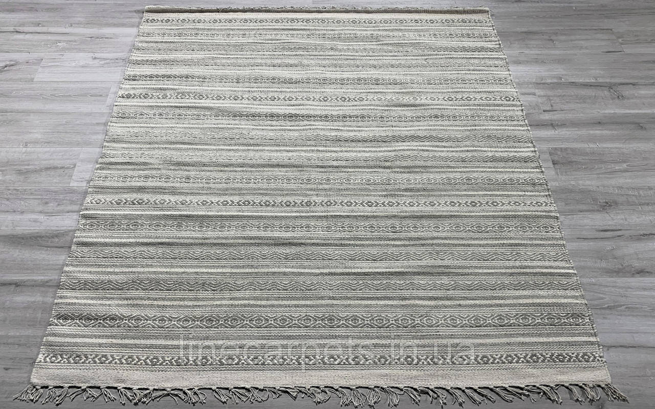 Дизайнерський плетений вовняний килим