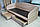 Односпальне ліжко Комфорт 80х190 см із ящиками дуб сонома + трюфель 194х85х50 см Еверест, фото 3
