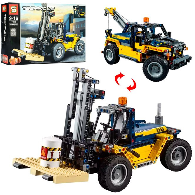 Конструктор навантажувач Techinque 7002, 609 деталей