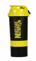 Шейкер Shaker NUCLEAR NUTRITION black/yellow 600мл