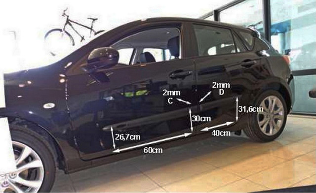 Молдинги на двері для Mazda3 (BL) 5Dr 2008-2013, фото 3