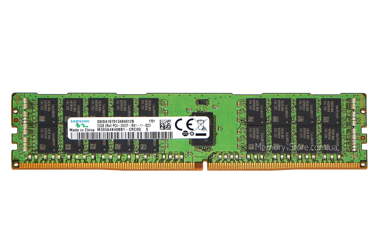 Оперативна пам'ять для сервера DDR4 32GB PC19200 (2400MHz) DIMM ECC Reg CL17, Samsung M393A4K40BB1-CRC