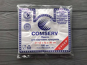 Пакет "Майка" Comserv 21х36 см (100шт)