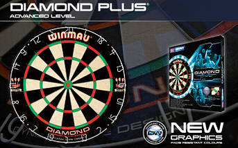 Дартс мішень Winmau Diamond plus (Англія) + набір дротиків на 2 гравців + точилка, фото 2