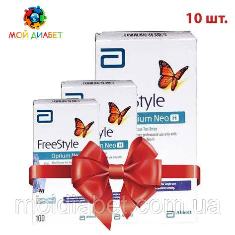 Тест смужки FreeStyle Optium Neo H 100 шт. 10 упаковок