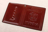 Кожаная обложка удостоверение пограничника шоколадный 022-003