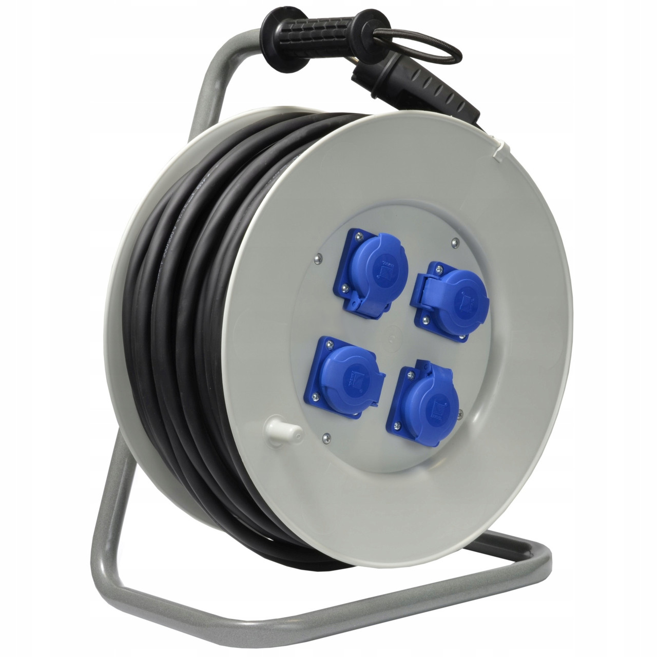 Подовжувач на котушці Pawbol 40м КГНВ 3*1,5 мм2 3,6 кВт 16А 220В 4 розетки IP54 (електричний із заземленням), фото 1