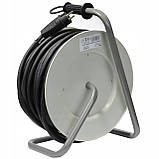 Подовжувач на котушці Pawbol 40м КГНВ 3*1,5 мм2 3,6 кВт 16А 220В 4 розетки IP54 (електричний із заземленням), фото 4