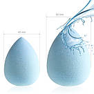 Спонж для макіяжу (крапля) Christian CSP-718 Light Blue, фото 4