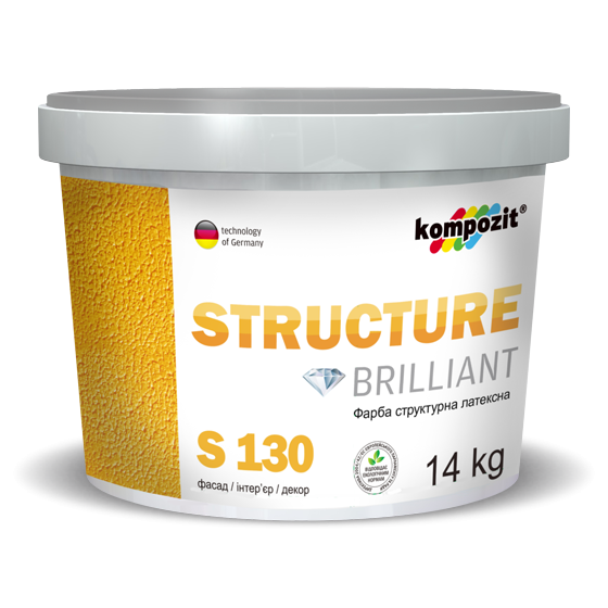 Краска структурная Kompozit Structure S130 14кг (Композит Структура С130) - фото 1 - id-p1224604465