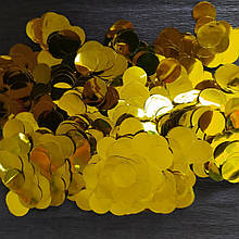 Аксесуари для свята конфеті кружечки золото 12 мм х 12 мм 50 грам