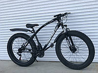 Велосипед TopRider 215 26", колеса 4.0 черный