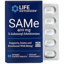 S-аденозил-метіонін, Life Extension "SAMe S-Adenosyl-Methionine" 400 мг (60 таблеток)