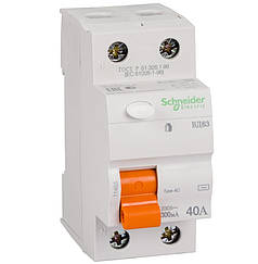 Диференціальний вимикач (ПЗВ) Schneider Electric Домовий ВД63, 2P 40А 300 мА, 11453
