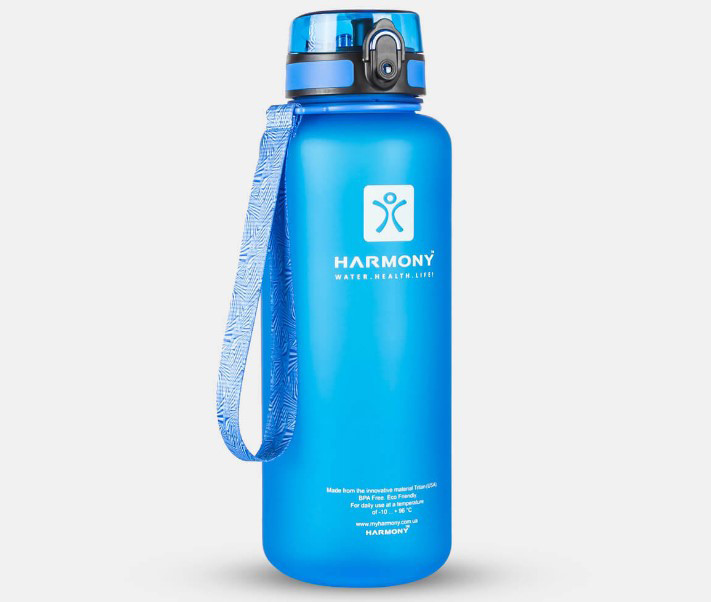 Пляшка для води спортивна Harmony 1.5 л, ударостійка, блакитна