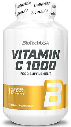 Вітамін C Vitamin З 1000 with citrus bioflavonoids and rose hips 100 таб, фото 3