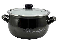 Каструля глибока 5,7л d=24 Bon appetit чорний (Т)2234A 00079448 ТМ INTEROS