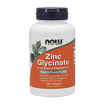 Цинк гліцинат NOW Zinc Glycinate 30 mg 120 caps, фото 5